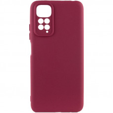 Чохол Silicone Cover Lakshmi Full Camera (A) для Xiaomi Redmi 10 - Бордовий / Marsala