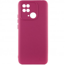 Чохол Silicone Cover Lakshmi Full Camera (A) для Xiaomi Redmi 10C - Бордовий / Marsala