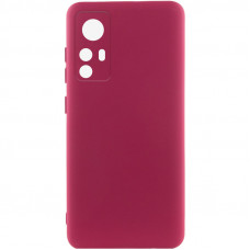 Чохол Silicone Cover Lakshmi Full Camera (A) для Xiaomi 12T / 12T Pro - Бордовий / Marsala