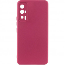 Чехол Silicone Cover Lakshmi Full Camera (A) для Xiaomi Poco F5 Pro - Бордовый / Marsala