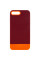 Чохол TPU+PC Bichromatic для Apple iPhone 7 plus / 8 plus (5.5) - Brown burgundy / Orange - фото