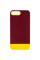 Чохол TPU+PC Bichromatic для Apple iPhone 7 plus / 8 plus (5.5) - Brown burgundy / Yellow - фото