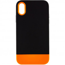 Чохол TPU+PC Bichromatic для Apple iPhone X / XS (5.8) - Black / Orange