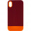 Чехол TPU+PC Bichromatic для Apple iPhone X / XS (5.8) - Brown burgundy / Orange