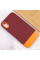 Чехол TPU+PC Bichromatic для Apple iPhone X / XS (5.8) - Brown burgundy / Orange - фото