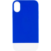 Чохол TPU+PC Bichromatic для Apple iPhone XR (6.1) - Navy Blue / White