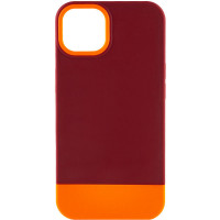 Чохол TPU+PC Bichromatic для Apple iPhone 11 (6.1) - Brown burgundy / Orange