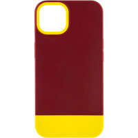 Чохол TPU+PC Bichromatic для Apple iPhone 11 (6.1) - Brown burgundy / Yellow