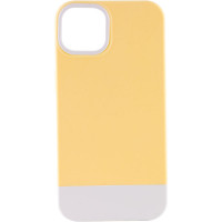 Чохол TPU+PC Bichromatic для Apple iPhone 12 Pro Max (6.7) - Creamy-yellow / White