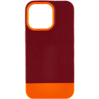 Чохол TPU+PC Bichromatic для Apple iPhone 13 Pro Max (6.7) - Brown burgundy / Orange