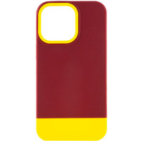 Чохол TPU+PC Bichromatic для Apple iPhone 13 Pro (6.1) - Brown burgundy / Yellow