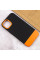 Чехол TPU+PC Bichromatic для Apple iPhone 13 (6.1) - Black / Orange - фото