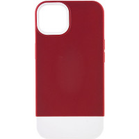 Чехол TPU+PC Bichromatic для Apple iPhone 13 (6.1) - Wine / White