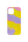 Чохол Silicone case full Aquarelle для Apple iPhone 13 Pro (6.1) - Сиренево-жовтий - фото