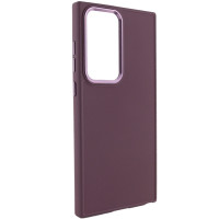 TPU чохол Bonbon Metal Style для Samsung Galaxy S23 Ultra - Бордовий / Plum