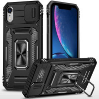 Ударопрочный чехол Camshield Army Ring для Apple iPhone XR (6.1) - Черный / Black