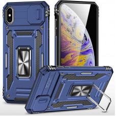 Ударостійкий чохол Camshield Army Ring для Apple iPhone XS Max (6.5) - Синій / Navy