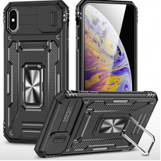 Ударостійкий чохол Camshield Army Ring для Apple iPhone XS Max (6.5) - Чорний / Black