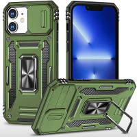 Ударопрочный чехол Camshield Army Ring для Apple iPhone 11 (6.1) - Оливковый / Army Green