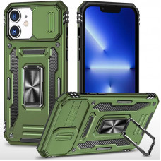 Ударопрочный чехол Camshield Army Ring для Apple iPhone 11 (6.1) - Оливковый / Army Green