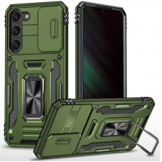 Ударостійкий чохол Camshield Army Ring для Samsung Galaxy S20 FE - Оливковий / Army Green