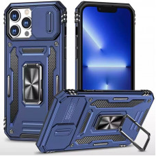 Ударостійкий чохол Camshield Army Ring для Apple iPhone 13 Pro (6.1) - Синій / Navy