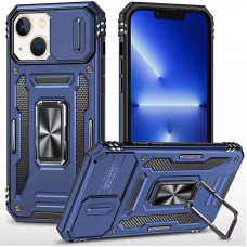 Ударопрочный чехол Camshield Army Ring для Apple iPhone 13 (6.1) - Синий / Navy