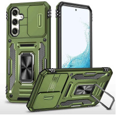 Ударостійкий чохол Camshield Army Ring для Samsung Galaxy S22+ - Оливковий / Army Green