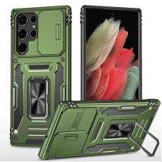 Ударостійкий чохол Camshield Army Ring для Samsung Galaxy S23 Ultra - Оливковий / Army Green