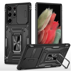Ударостійкий чохол Camshield Army Ring для Samsung Galaxy S23 Ultra - Чорний / Black
