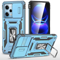 Ударостійкий чохол Camshield Army Ring для Xiaomi Redmi 12 / Poco M6 Pro 5G - Блакитний / Light Blue