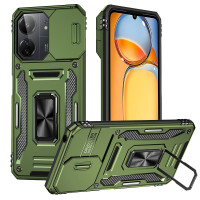 Ударостійкий чохол Camshield Army Ring для Xiaomi Redmi 13C / Poco C65 - Оливковий / Army Green