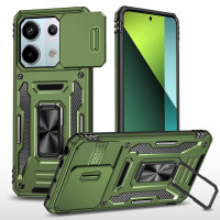 Ударопрочный чехол Camshield Army Ring для Xiaomi Redmi Note 13 4G - Оливковый / Army Green