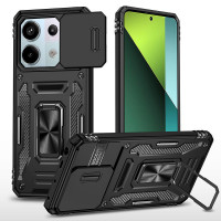 Ударопрочный чехол Camshield Army Ring для Xiaomi Redmi Note 13 4G - Черный / Black