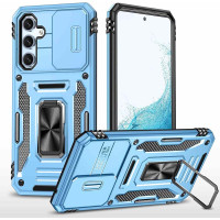 Ударопрочный чехол Camshield Army Ring для Samsung Galaxy A35 / A55 - Голубой / Light Blue