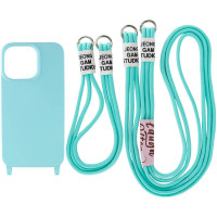 Чохол TPU two straps California для Apple iPhone 12 Pro / 12 (6.1) - Бірюзовий / Marine Green