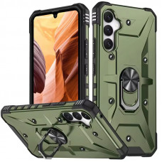 Ударопрочный чехол Pathfinder Ring для Samsung Galaxy S23 FE - Зеленый / Army Green