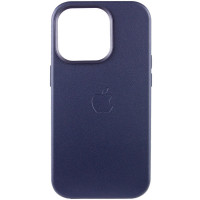 Шкіряний чохол Leather Case (AA Plus) with MagSafe для Apple iPhone 13 Pro Max (6.7) - Violet