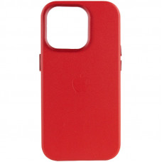 Шкіряний чохол Leather Case (AA Plus) with MagSafe для Apple iPhone 13 Pro (6.1) - Crimson