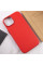 Кожаный чехол Leather Case (AA Plus) with MagSafe для Apple iPhone 13 (6.1) - Crimson - фото