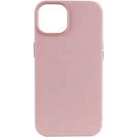 Шкіряний чохол Leather Case (AA Plus) with MagSafe для Apple iPhone 14 (6.1) - Sand Pink