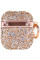 TPU чохол Bling World Rock Diamond для навушників AirPods 1/2 - Рожевий - фото