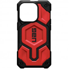 Ударостійкий чохол UAG Monarch Pro with MagSafe Leather для Apple iPhone 14 Pro (6.1) - Червоний