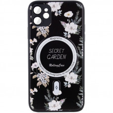 TPU+PC чохол Secret Garden with MagSafe для Apple iPhone 12 (6.1) - Black