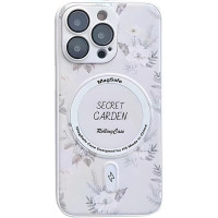 TPU+PC чохол Secret Garden with MagSafe для Apple iPhone 14 Pro Max (6.7) - White