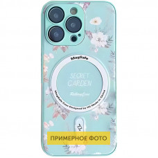 TPU+PC чохол Secret Garden with MagSafe для Apple iPhone 16 (6.1) - Mint