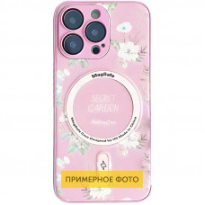 TPU+PC чохол Secret Garden with MagSafe для Apple iPhone 16 (6.1) - Pink