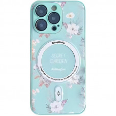 TPU+PC чохол Secret Garden with MagSafe для Apple iPhone 16 Pro (6.3) - Mint