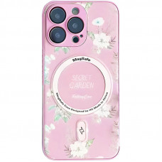 TPU+PC чохол Secret Garden with MagSafe для Apple iPhone 16 Pro (6.3) - Pink