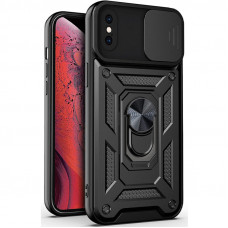 Ударостійкий чохол Camshield Serge Ring для Apple iPhone X / XS (5.8) - Чорний